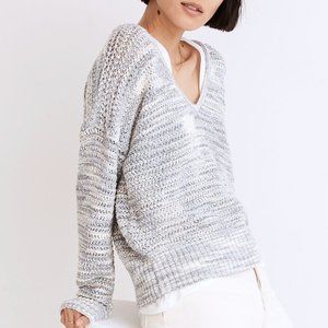 Madewell Southbrook Open-Stitch Pullover Sweater in Space-Dye - LIKE NEW